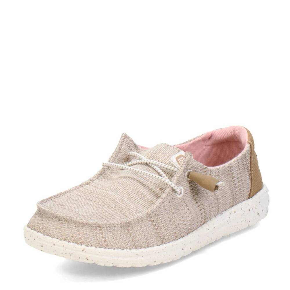 NEW HEY DUDE women's wendy sport mesh casual shoe in walnut